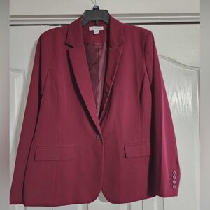 Liz Claiborne Burgundy Blazer